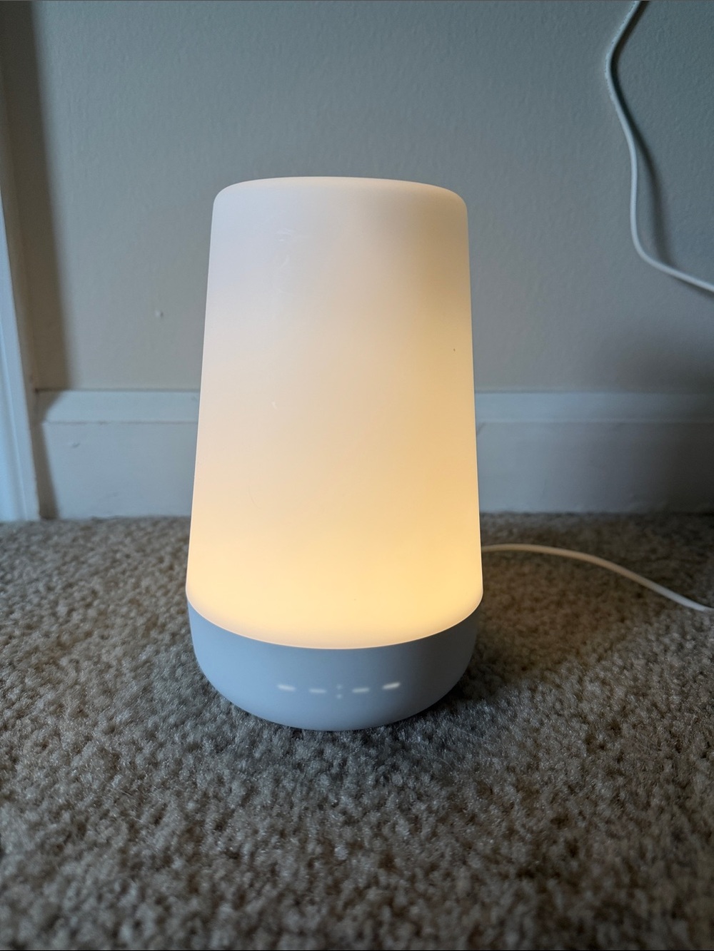 Hatch White and Light Gray Nightstand Lamp